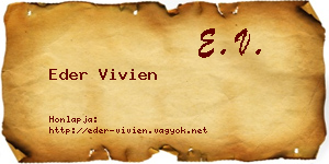 Eder Vivien névjegykártya